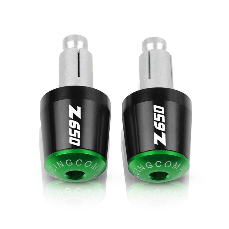 Für Kawasaki Z650 2016 2017 2018 2019 2020 Z 650 Motorrad Lenkergriffe Endkappe Anti Vibration Slider Plugs Lenkerenden (Color : Green) von EbayiN
