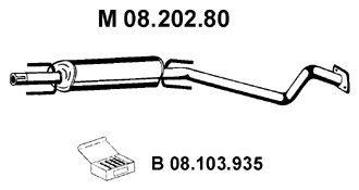 Eberspächer 08.202.80 Mittelschalldämpfer von Eberspächer