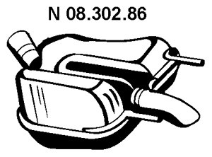 Eberspächer 08.302.86 Endschalldämpfer von Eberspächer