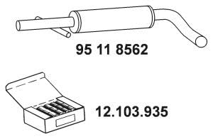 Eberspächer 95 11 8562 Vorschalldämpfer von Eberspächer