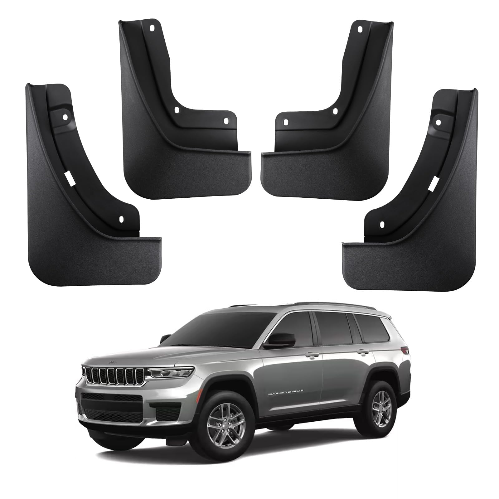 Ecarzo Schmutzfänger, kompatibel mit Jeep Grand Cherokee L, Zubehör 2021, 2022, 2023, 2024, 3-reihig, Allwetter-Schmutzfänger, kein Bohren, Schmutzfänger vorne und hinten, 4-teiliges Set Ecarzo Schmutzfänger, kompatibel mit Jeep Grand Cherokee L, Zubehör 2021, 2022, 2023, 2024, 3-reihig, Allwetter-Schmutzfänger, kein Bohren, Schmutzfänger vorne und hinten, 4-teiliges Set von Ecarzo