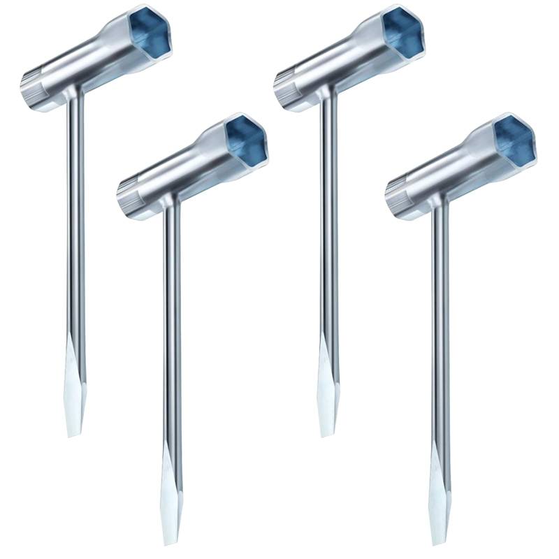 EclipseGuard 4 Stück Kombischlüssel, 13 mm X 19 mm Zündkerzenschlüssel Kettensägenschlüssel T Schraubenschlüssel Kombischlüssel, für Motorsägenmäher Bürstenschneider Rasenmäher von EclipseGuard