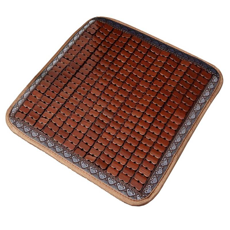 Ecloud Shop Bambus Cool Sitzkissen Mat Natürliche erfrischende atmungsaktive Kühlmatte für den Sommer Sitzauflage Vordersitze Pad Auto Abdeckung für Autositz Bürostuhl Schwarz 1 Stück von Ecloud Shop