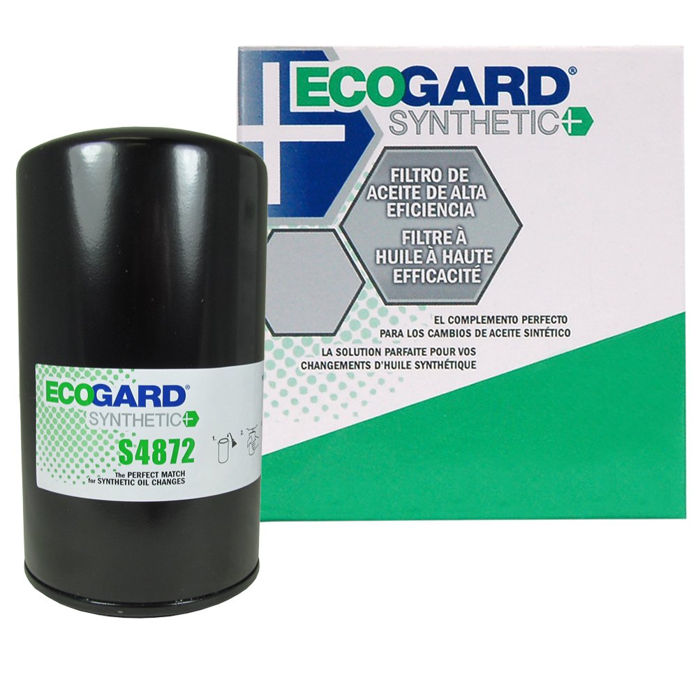 ECOGARD S4872 Premium Spinning-Motorölfilter für synthetisches Öl passend für Ford F-250 Super Duty 7,3L Diesel 1999-2003, F-350 Super Duty 7,3L Diesel 1999-2003, F-350 7,3L Diesel 1994-1997 von EcoGard