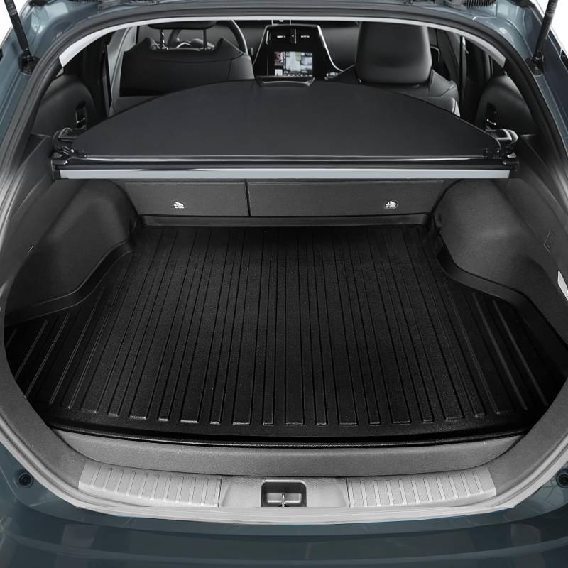 Premium Cargo Liner für Toyota Prius Prime 2017–2023-100% Schutz - Passgenaue Kofferraummatte - Ganzjahresmatte schwarz - 3D-förmige lasergemessene Kofferraumauskleidung für Toyota Prius Prime von EcoLiner USA