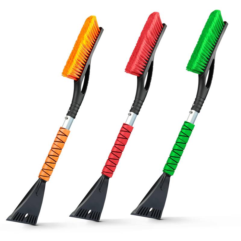 EcoNour Schneebürste, 68,6 cm, Orange, Rot, Grün, 3 Stück von EcoNour