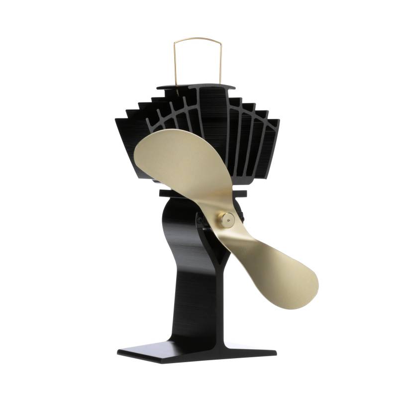 Ecofan AirMax, klassischer Stil, wärmebetriebener Holzofenventilator, 297 m³/h, 812AMBBX, 228 mm Flügel, Goldfarben, Gold von Ecofan