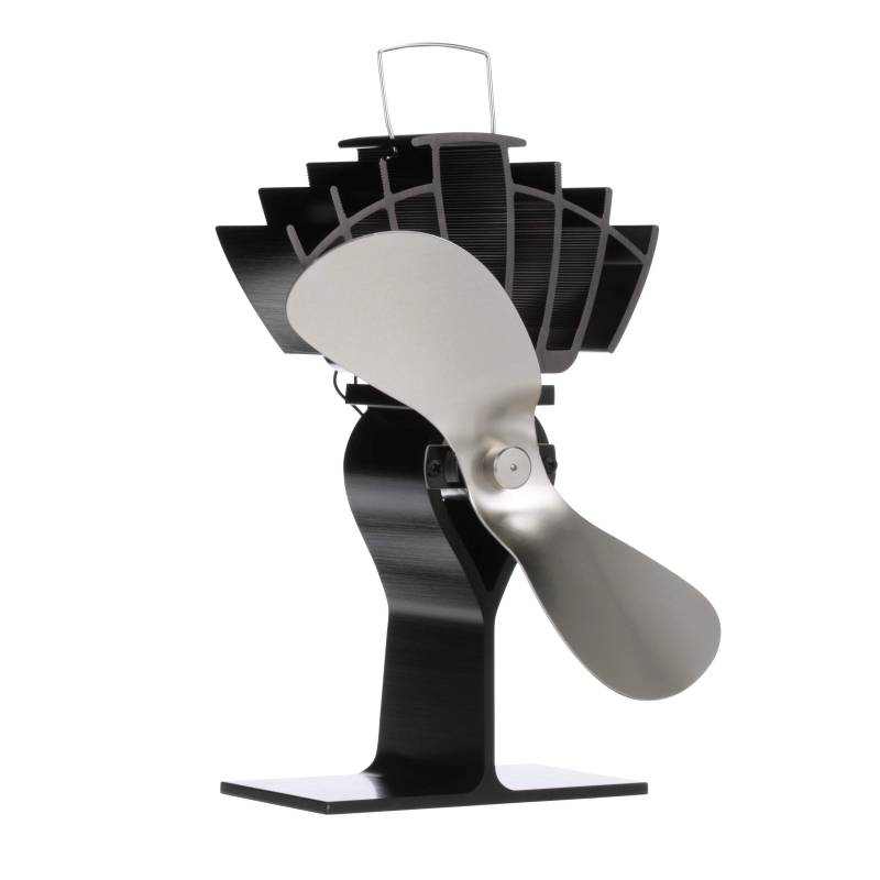 Ecofan UltrAir Klassischer Stil, wärmebetriebener Holzofenventilator, 125 CFM, Aluminium, Nickel, Mid-Sized, 7.9" Blade von Ecofan