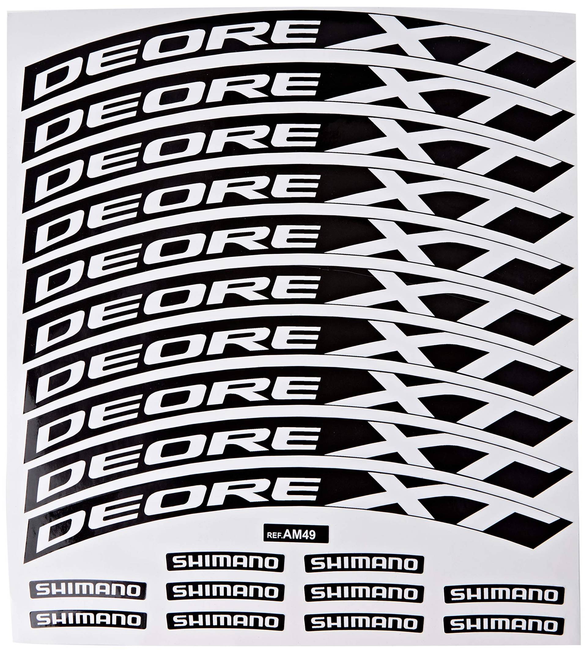 Ecoshirt, M5-RVEH-INKP Felgenaufkleber Rim Shimano Deore XT AM49 MTB Downhill, Weiß, 73,7 cm (29 Zoll) von Ecoshirt