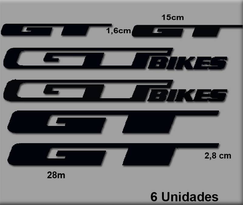 Ecoshirt 0E-RIKV-OSGU Aufkleber GT Bikes R70 Aufkleber Sticker Decals schwarz von Ecoshirt