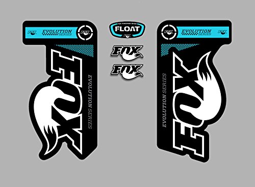 Ecoshirt 4Q-71QF-NLLG Aufkleber Gabel Fox Float Evolution Fdp02 Stickers Aufkleber Decals Autocollants Adesivi, Blau Türkis von Ecoshirt