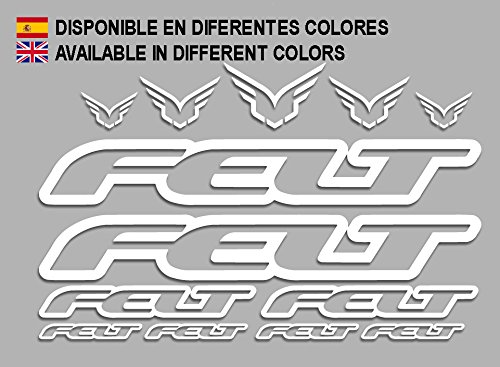 Ecoshirt 6T-GFEP-3H1P Aufkleber Felt F172 Vinyl Adesivi Decal Aufkleber públicŸŸŸ MTB Stickers Bike, weiß von Ecoshirt