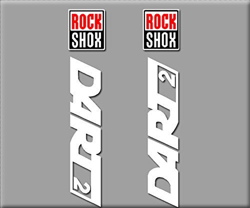 Ecoshirt 9N-DKRG-W2EG Aufkleber Rockshox Dart 2 R244 Stickers Aufkleber Decals Autocollant, Weiß von Ecoshirt