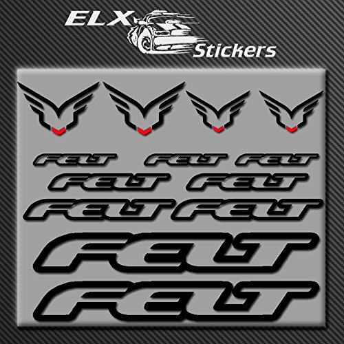 Ecoshirt HQ-51D7-K1CF Aufkleber Felt Bici R203 Stickers Aufkleber Decals Autocollants Adesivi, schwarz von Ecoshirt