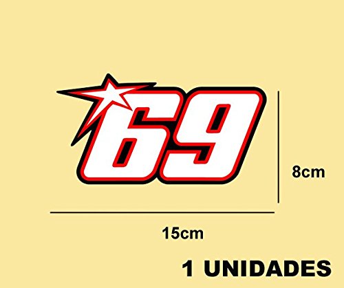 Ecoshirt Aufkleber Stickers Nicky Hayden Ref: Pd305 Aufkleber Decals Autocollants Adesivi Moto GP Decals Motorcycle von Ecoshirt