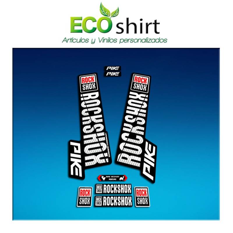 Ecoshirt MR-T1DE-2WPA Aufkleber Gabel Rock Shox Pike 2018 Am129 Fork Aufkleber Decals MTB von Ecoshirt