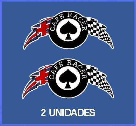 Ecoshirt QL-M3BW-L7FD Aufkleber Stickers Cafe Racer Ref: Dp27 Aufkleber Autocollants Adesivi Motorrad Decals, 15 cm von Ecoshirt
