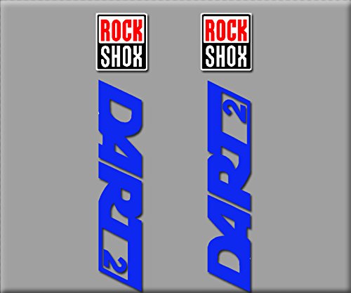 Ecoshirt SK-G28S-H283 Rockshox Dart 2 R244 Aufkleber Sticker Decals Aufkleber, Blau von Ecoshirt
