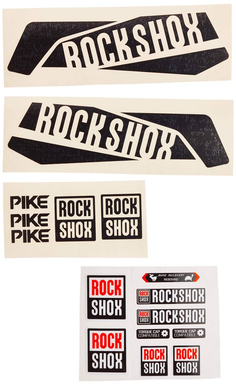Ecoshirt Sticker Fork Rock Shox Pike Am46 Aufkleber Decals Autocollants Adesivi Forcela Gabel Fourche, schwarz von Ecoshirt