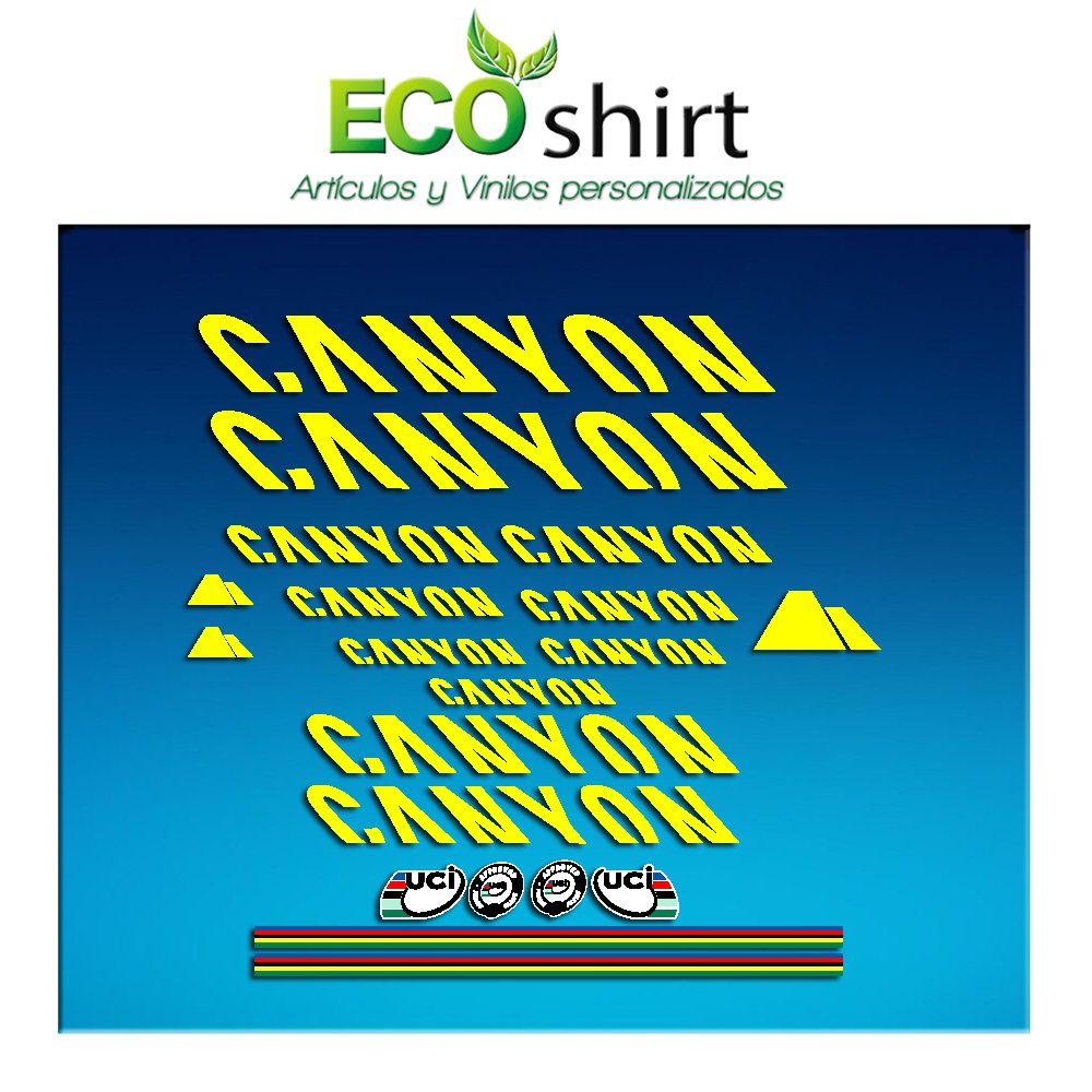 Ecoshirt U1-ADGT-WCPW Aufkleber für Fahrradrahmen, „Canyon“ und „UCI“ von Ecoshirt