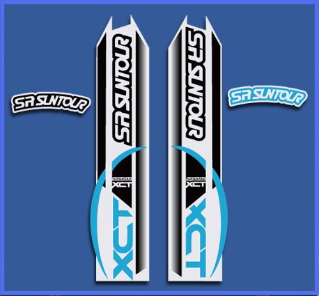 Ecoshirt Aufkleber Fork SR Suntour Dp1109 Stickers Aufkleber Decals Autocollants Adesivi, Blau von Ecoshirt