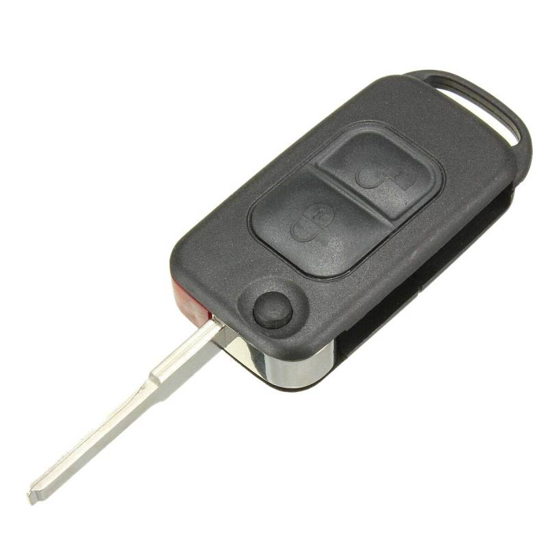 EdorRo 2 Knöpfen Wendung Fernsteuerung Schlüssel Kasten Hu64 Klinge Fob für a C Es W168 W202 Auto von EdorRo