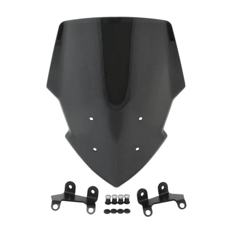 Für MT125 Für MT-125 2020 2021 2022 2023 Motorrad Frontscheibe Windschutzscheibe Visier Windabweiser Bildschirm Schild W/Halterung Motorrad Windabweiser Windschild(Dark Smoke) von Eejghfwq