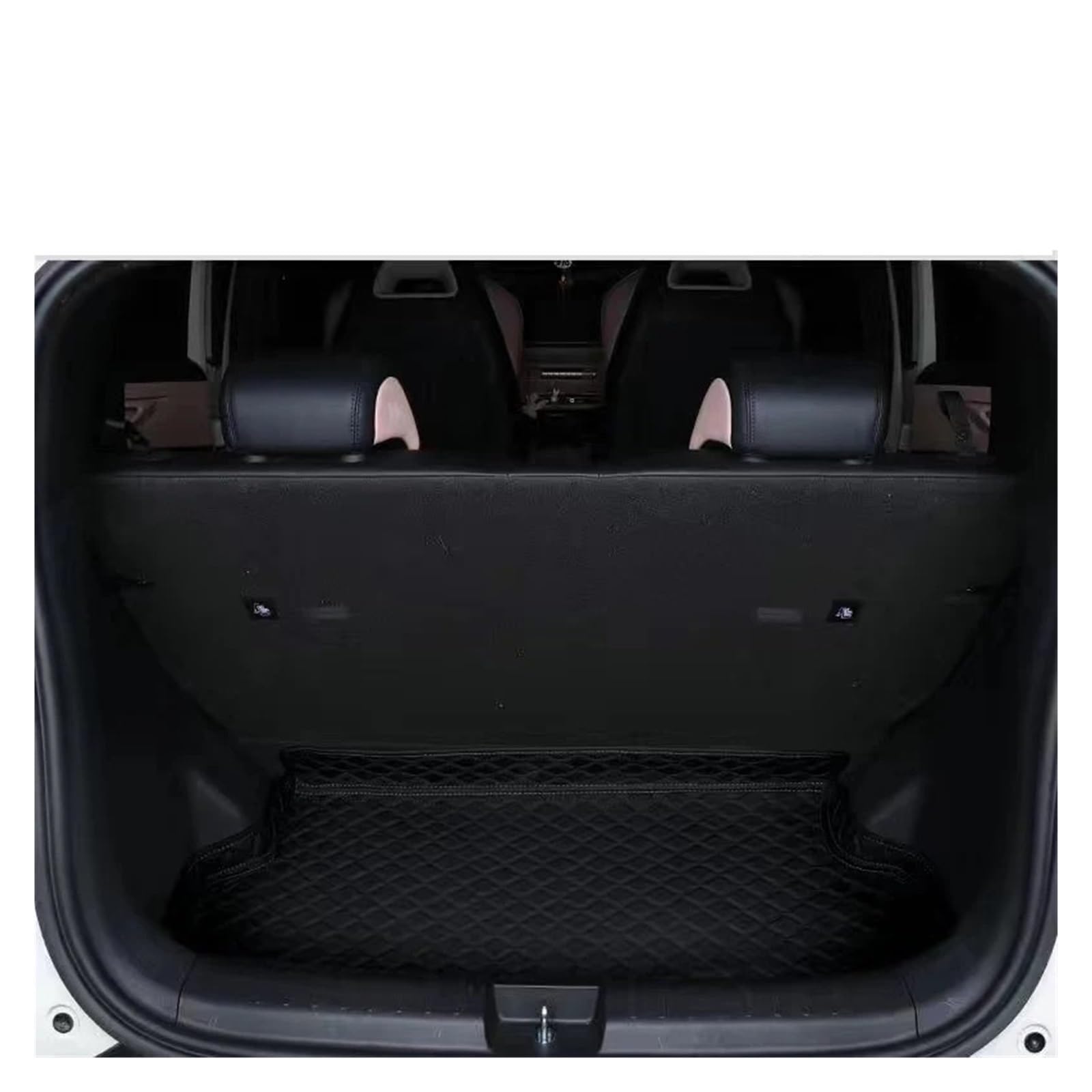 Kofferraumwanne Cargo Für BYD Für Dolphin Für Mini Für Möwen 2024 2025 Leder-Kofferraummatte Kofferraumwanne Schmutzfänger Laderaummatte Teppich Kofferraumschutzmatte(Black1) von Eejghfwq