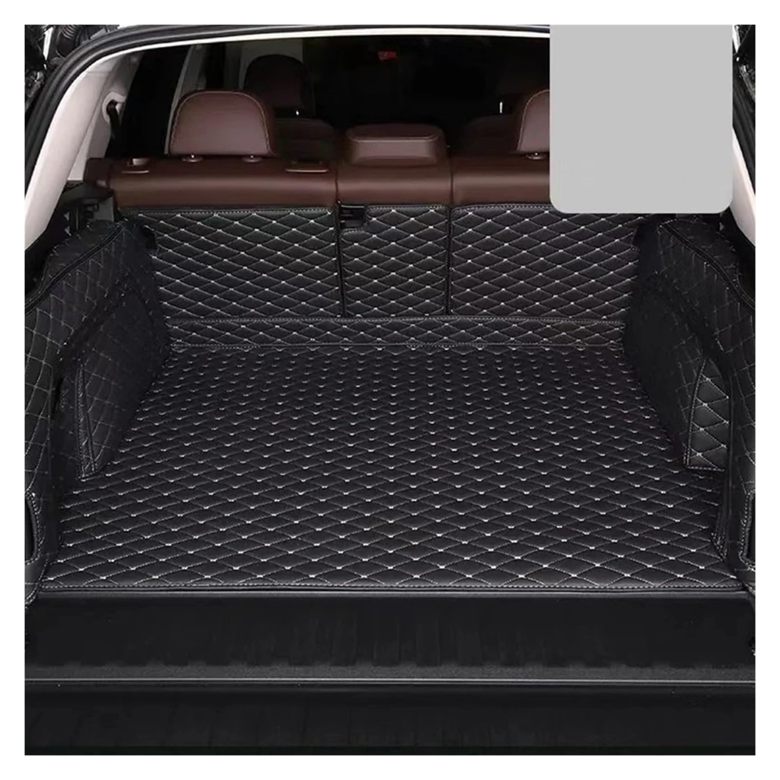 Kofferraumwanne Cargo Für Cadillac Für Escalade Für K2XL 2015 2016 2017 2018 2019 2020 Kofferraummatten Auto Cargo Liner Pads Kofferraumteppich Kofferraumschutzmatte(Black Gold) von Eejghfwq