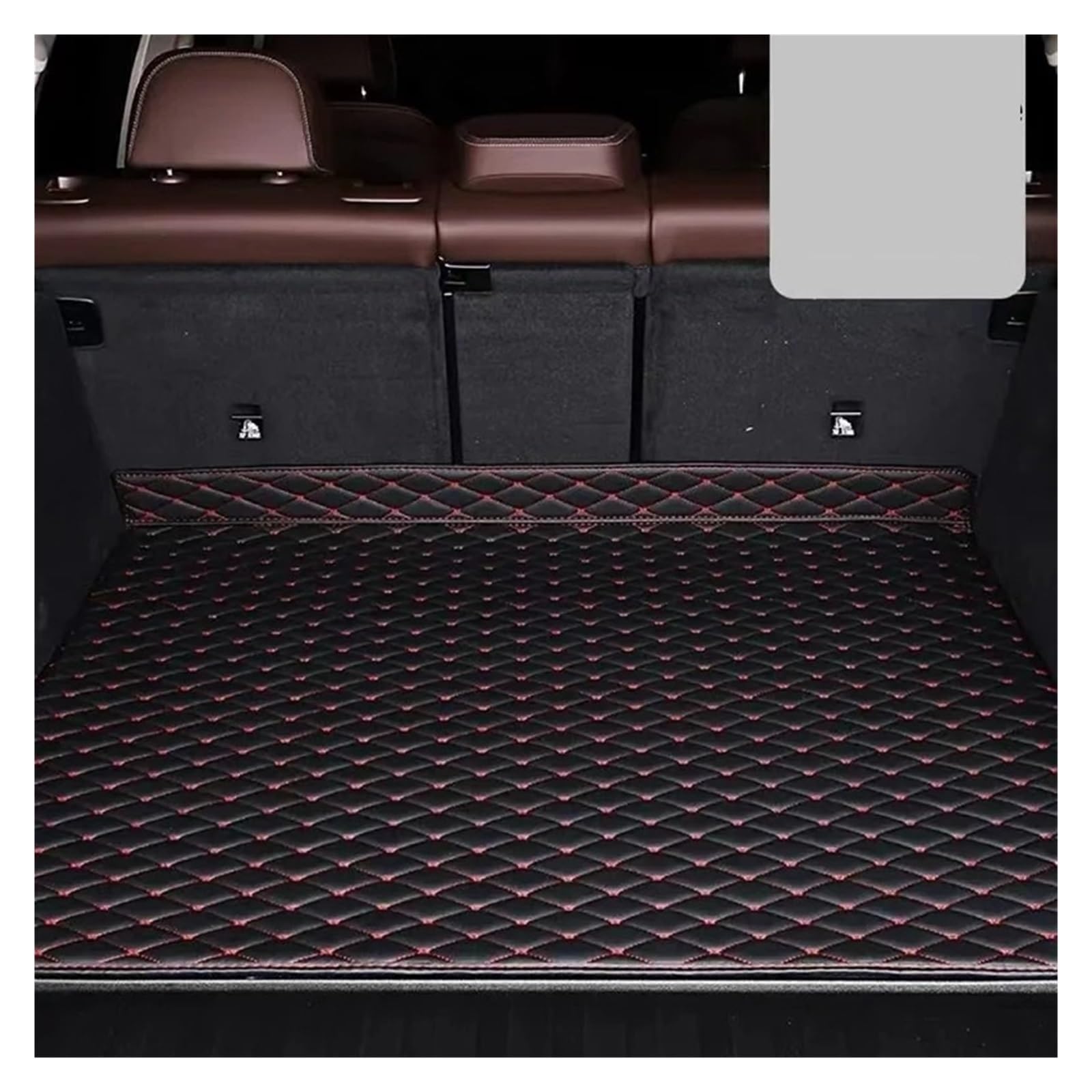 Kofferraumwanne Cargo Für Cadillac Für Escalade Für K2XL 2015 2016 2017 2018 2019 2020 Kofferraummatten Auto Cargo Liner Pads Kofferraumteppich Kofferraumschutzmatte(Black Red) von Eejghfwq