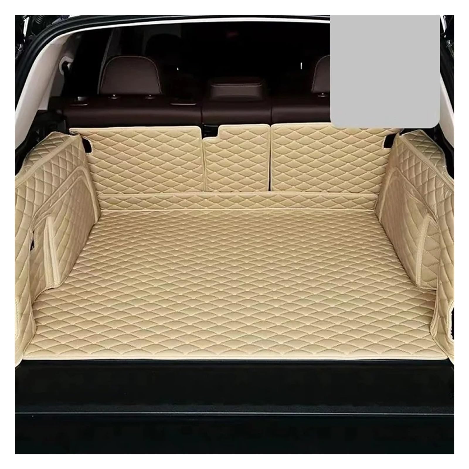 Kofferraumwanne Cargo Für Cadillac Für Escalade Für K2XL 2015 2016 2017 2018 2019 2020 Kofferraummatten Auto Cargo Liner Pads Kofferraumteppich Kofferraumschutzmatte(Bronze Yellow) von Eejghfwq