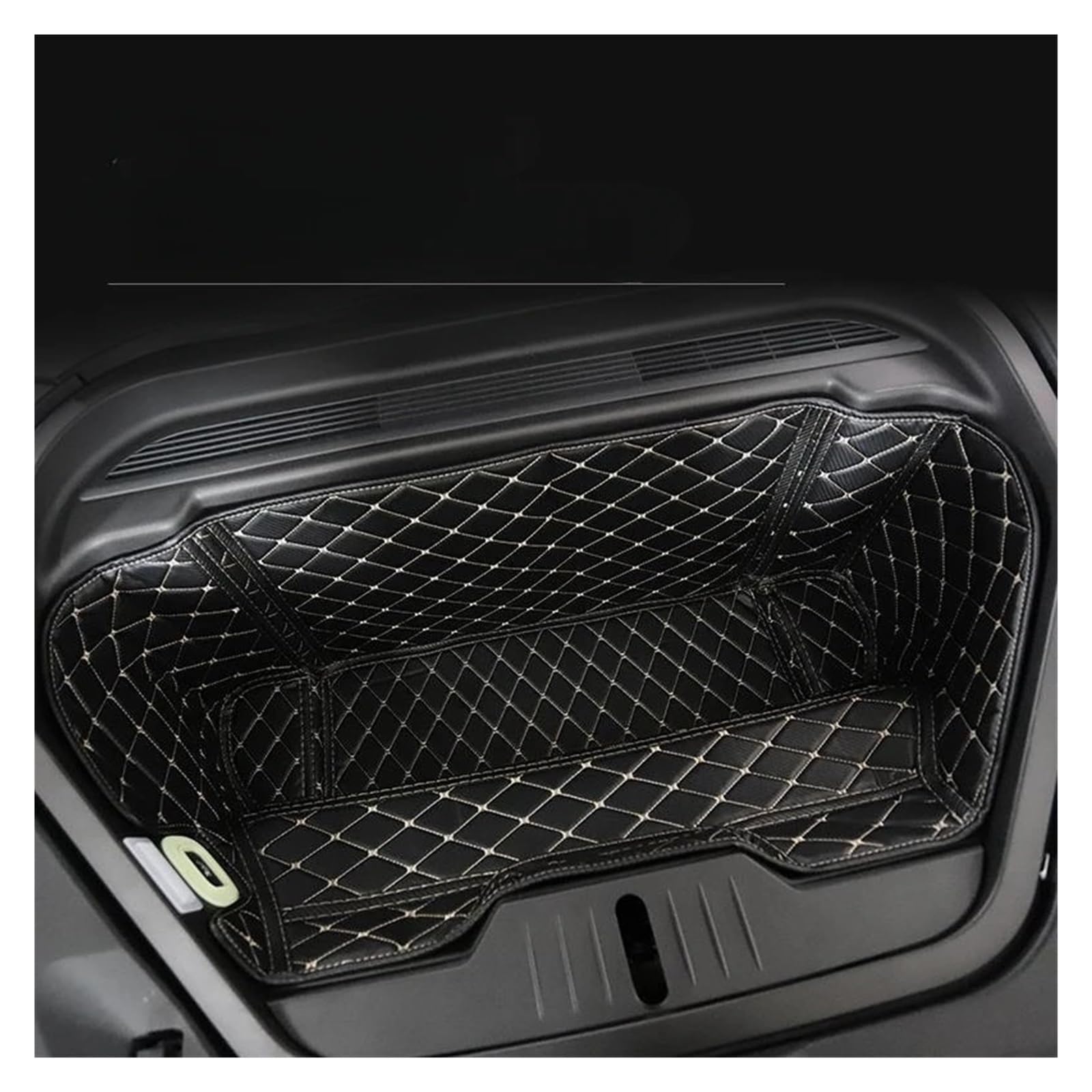Kofferraumwanne Cargo Für Ford Für Mustang Für Mach-E 2021-2025 Vordere Kofferraummatte Vordere Vollpolster-Laderaumabdeckung Anti-Schmutz-Pad Autozubehör Kofferraumschutzmatte(Front Pad) von Eejghfwq
