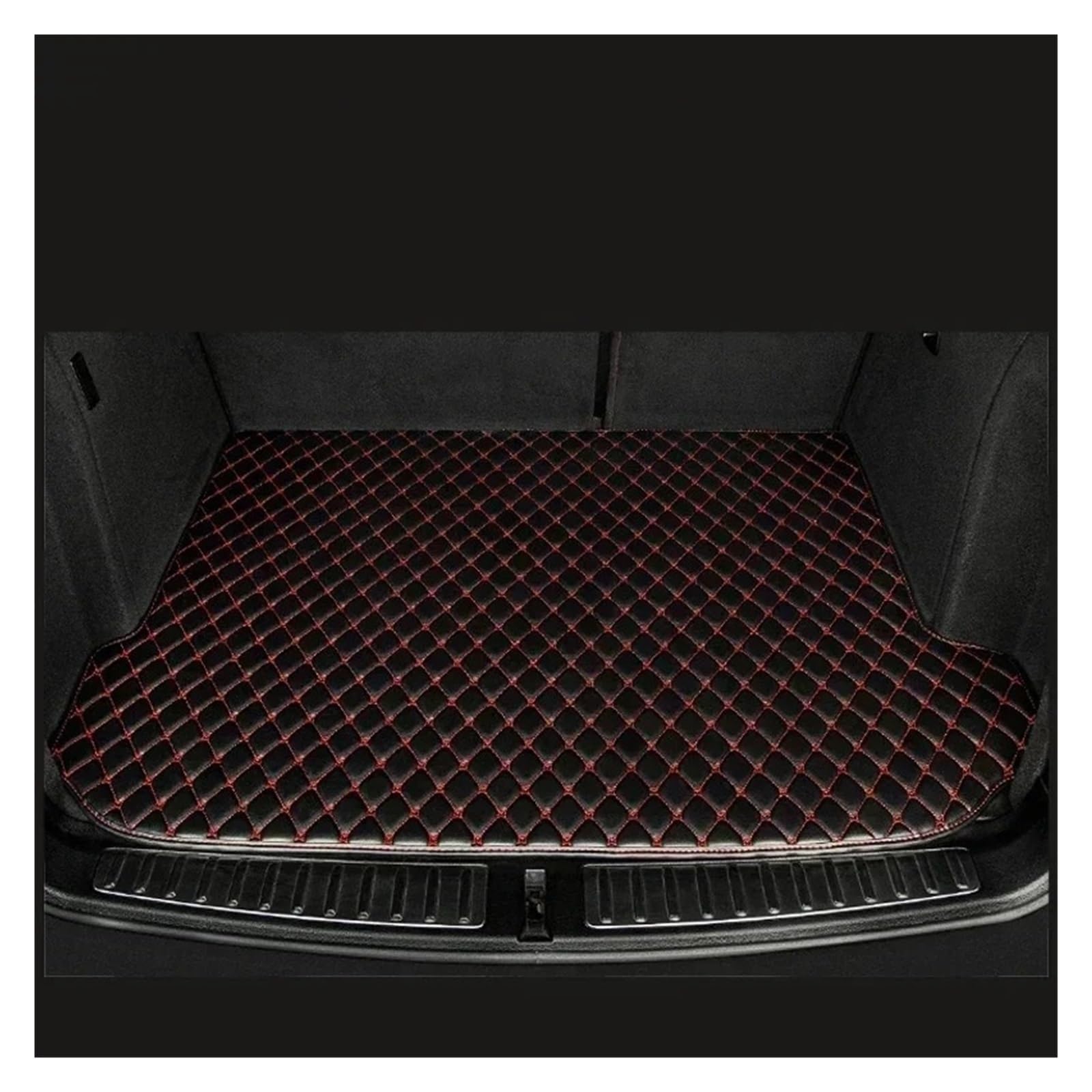 Kofferraumwanne Cargo Für Hyundai Für Accent 2006 2007 2008 2009 2010 2011 Auto Kofferraummatten Fahrzeug Cargo-Liner Teppich Zubehör Wasserdicht Kofferraumschutzmatte(Black with Red) von Eejghfwq