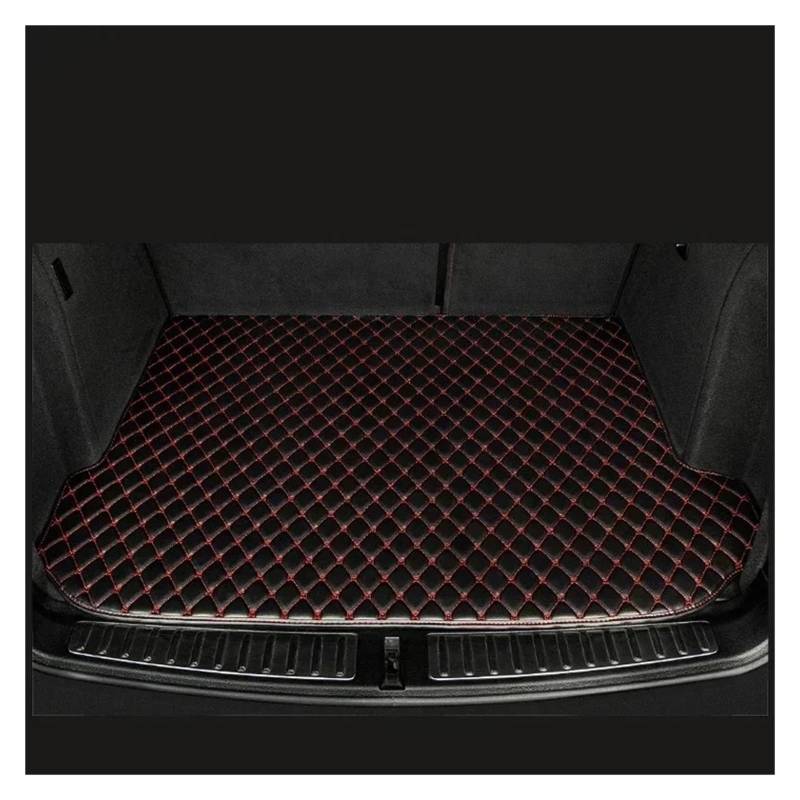 Kofferraumwanne Cargo Für Hyundai Für Accent 2006 2007 2008 2009 2010 2011 Auto Kofferraummatten Fahrzeug Cargo-Liner Teppich Zubehör Wasserdicht Kofferraumschutzmatte(Black with Red) von Eejghfwq
