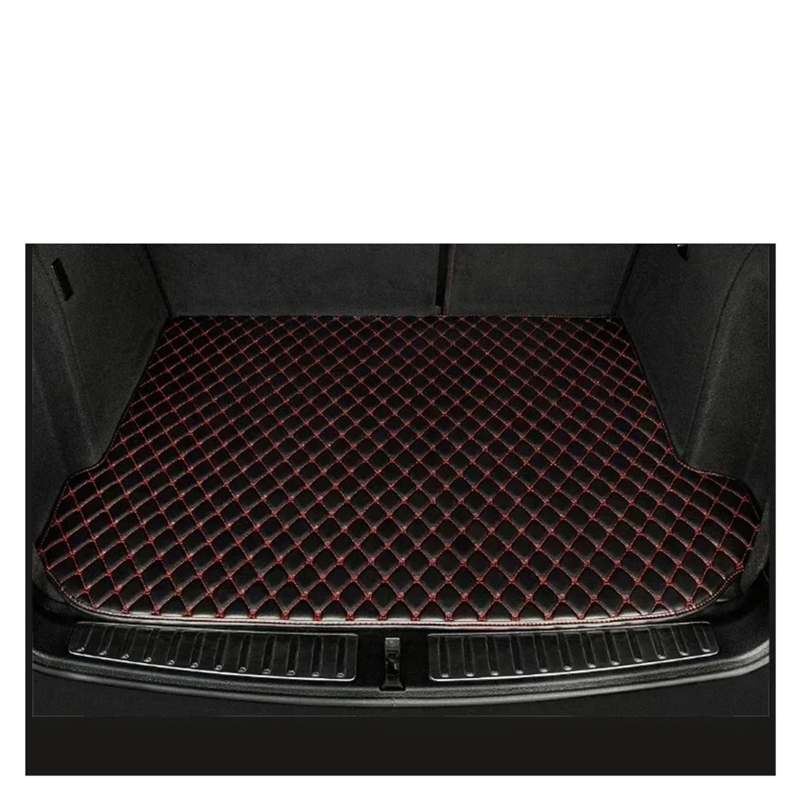 Kofferraumwanne Cargo Für Infiniti QX50 2018 2019 2020 2021 2022 2023 2024 Kofferraummatten Kofferraumwanne Cargo Pads Zubehör Produkte Kofferraumschutzmatte(Black with Red) von Eejghfwq