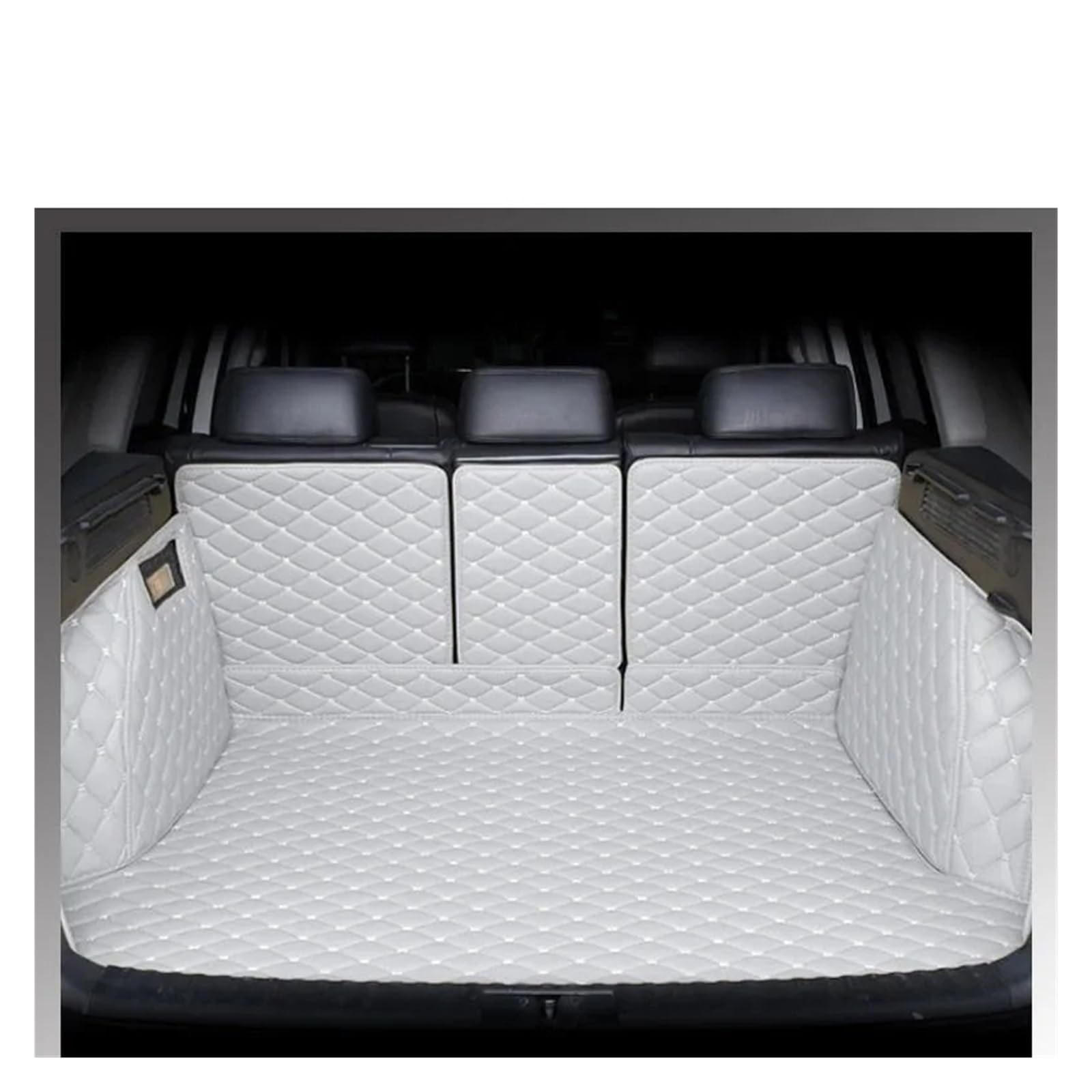 Kofferraumwanne Cargo Für Jeep Für Grand Für Cherokee 2011-2017 Auto-Kofferraum-Laderaum-Liner-Abdeckungsmatte Zubehör Anti-Schmutz-Leder-Teppich-Schutzpolster Kofferraumschutzmatte(Grey) von Eejghfwq