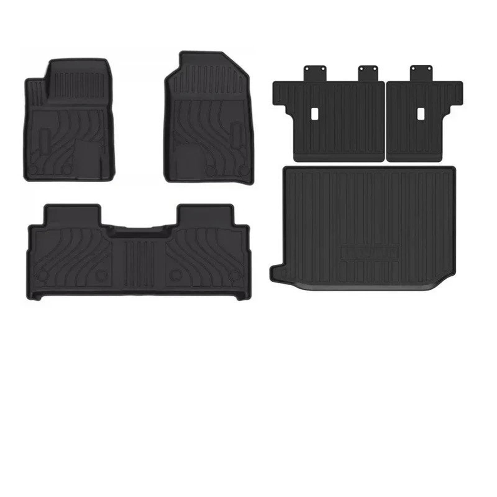 Kofferraumwanne Cargo Für Jetour T2 Für Traveller 2023 2024 Fußmatten Kofferraummatten Allwetter Vorne Hinten Cargo Liner Matte Anti-Rutsch Fußpolster Kofferraumschutzmatte(Complete Set 6PCS) von Eejghfwq