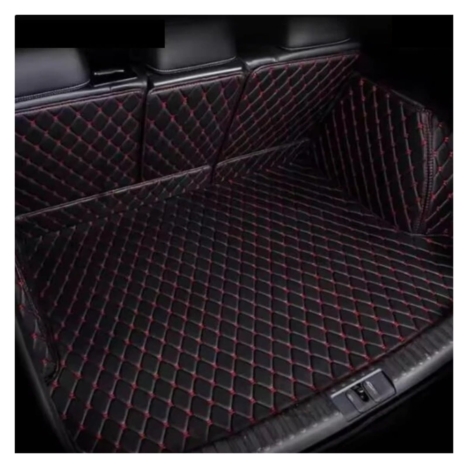 Kofferraumwanne Cargo Für Mitsubishi Für ASX Für RVR Für Pajero Für Sport 2019–2022 Vollständige Abdeckung Individuelle Kofferraummatten Auto-Innenausstattung Kofferraumschutzmatte(Black red) von Eejghfwq
