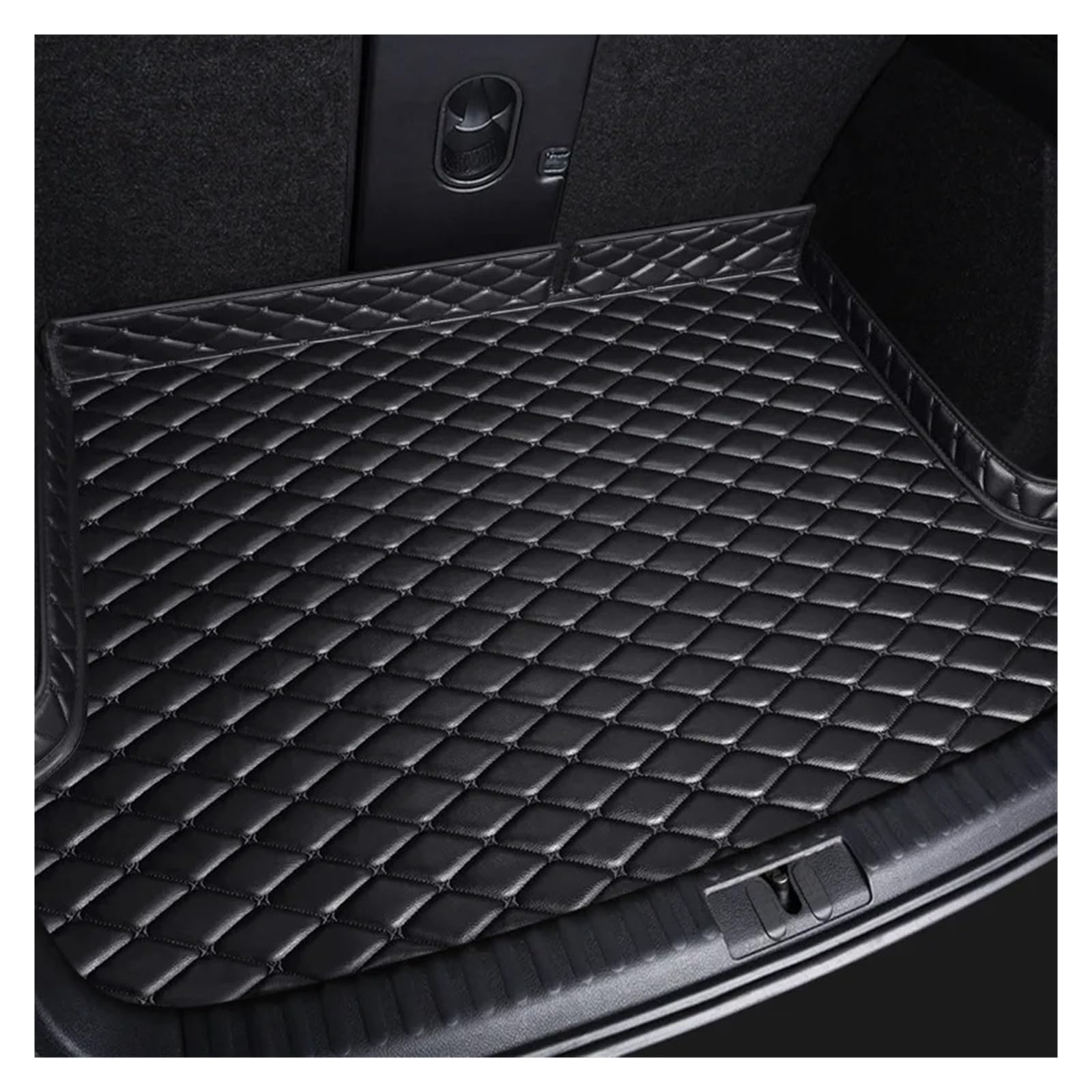 Kofferraumwanne Cargo Für Peugeot 3008 2014 2015 2016 2017 PU Leder Auto Kofferraum Matten Innen Details Auto Zubehör Teppich Kofferraumschutzmatte(Black) von Eejghfwq