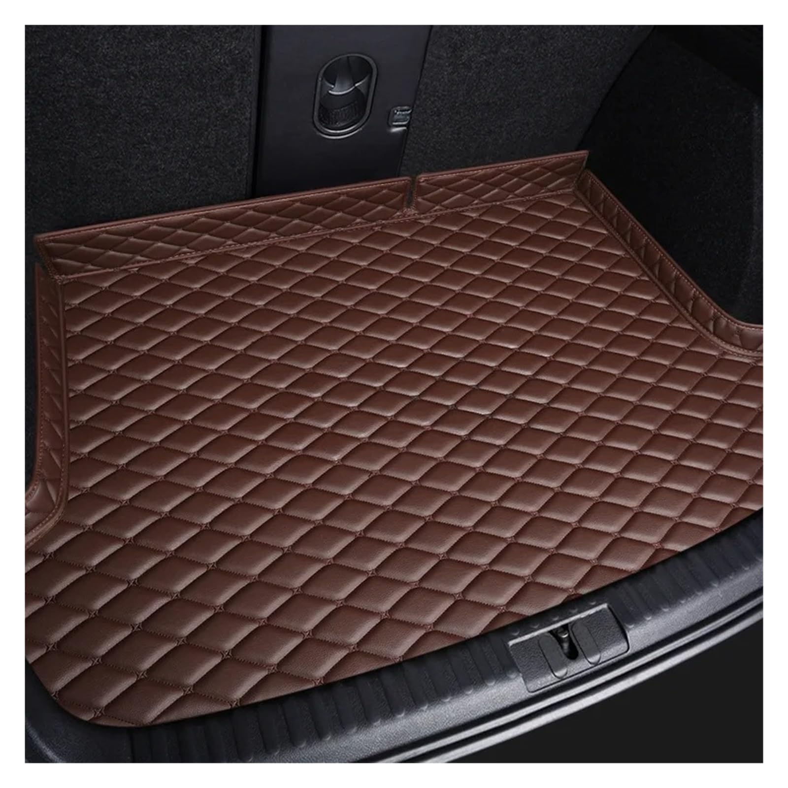 Kofferraumwanne Cargo Für Peugeot 3008 2014 2015 2016 2017 PU Leder Auto Kofferraum Matten Innen Details Auto Zubehör Teppich Kofferraumschutzmatte(Coffee) von Eejghfwq