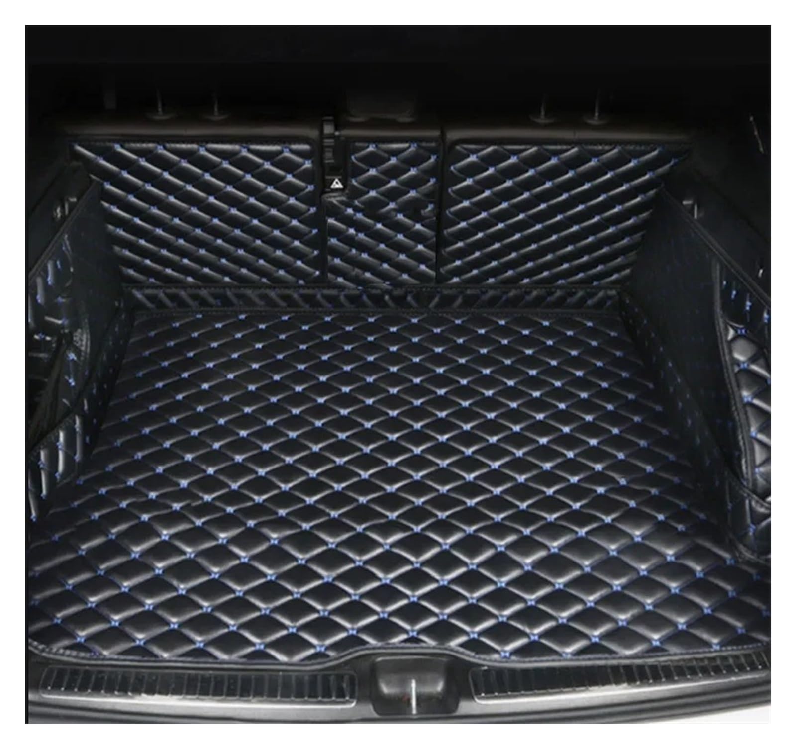 Kofferraumwanne Cargo Für Tesla Für Modell Für S 2015 2016 Kofferraummatte Innenzubehör Anti-Schmutz-haltbares Lederteppich-Schutzpolster Kofferraumschutzmatte(Black and Blue) von Eejghfwq