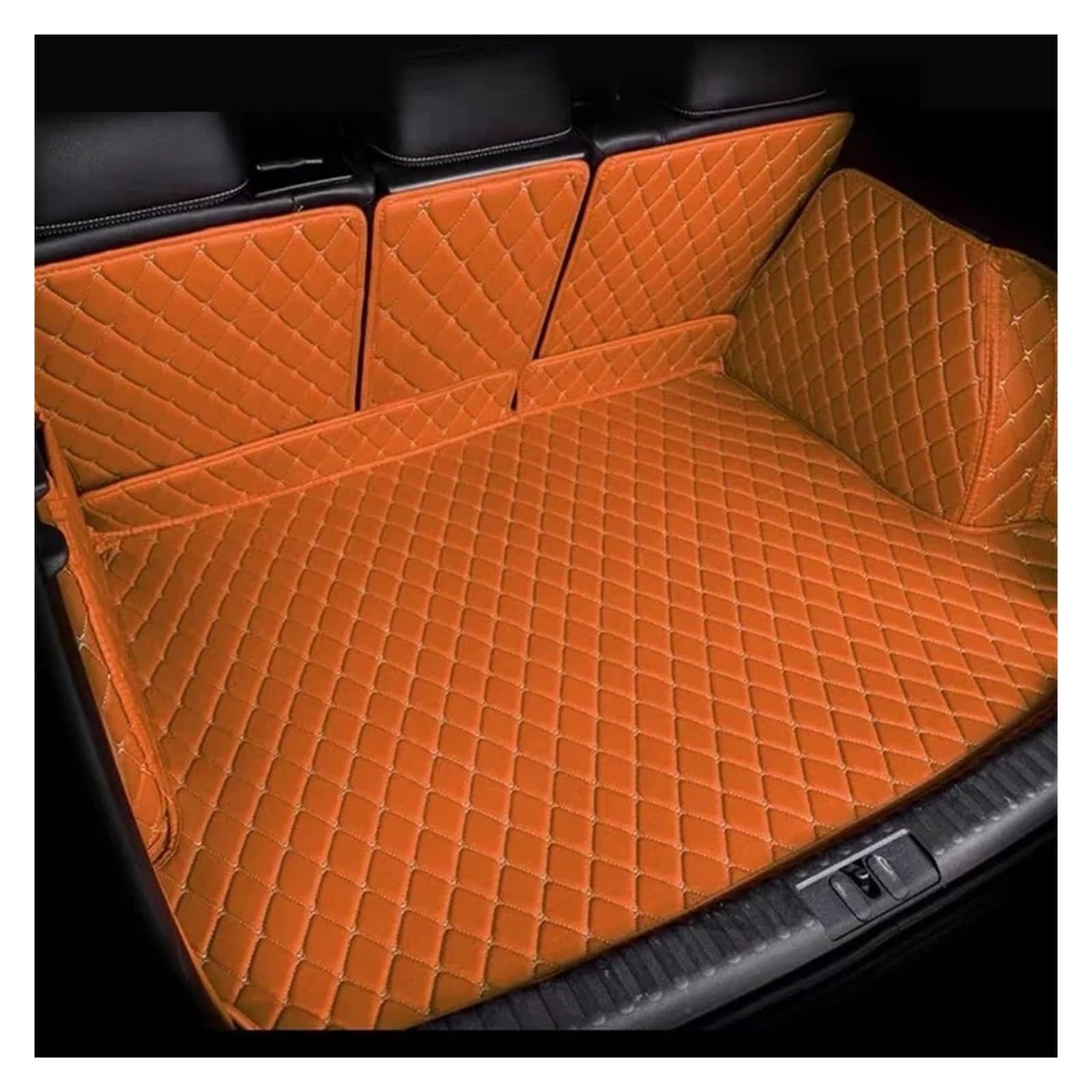 Kofferraumwanne Cargo Für Tesla Für Modell Für S 2015 2016 Kofferraummatte Innenzubehör Anti-Schmutz-haltbares Lederteppich-Schutzpolster Kofferraumschutzmatte(Brown) von Eejghfwq
