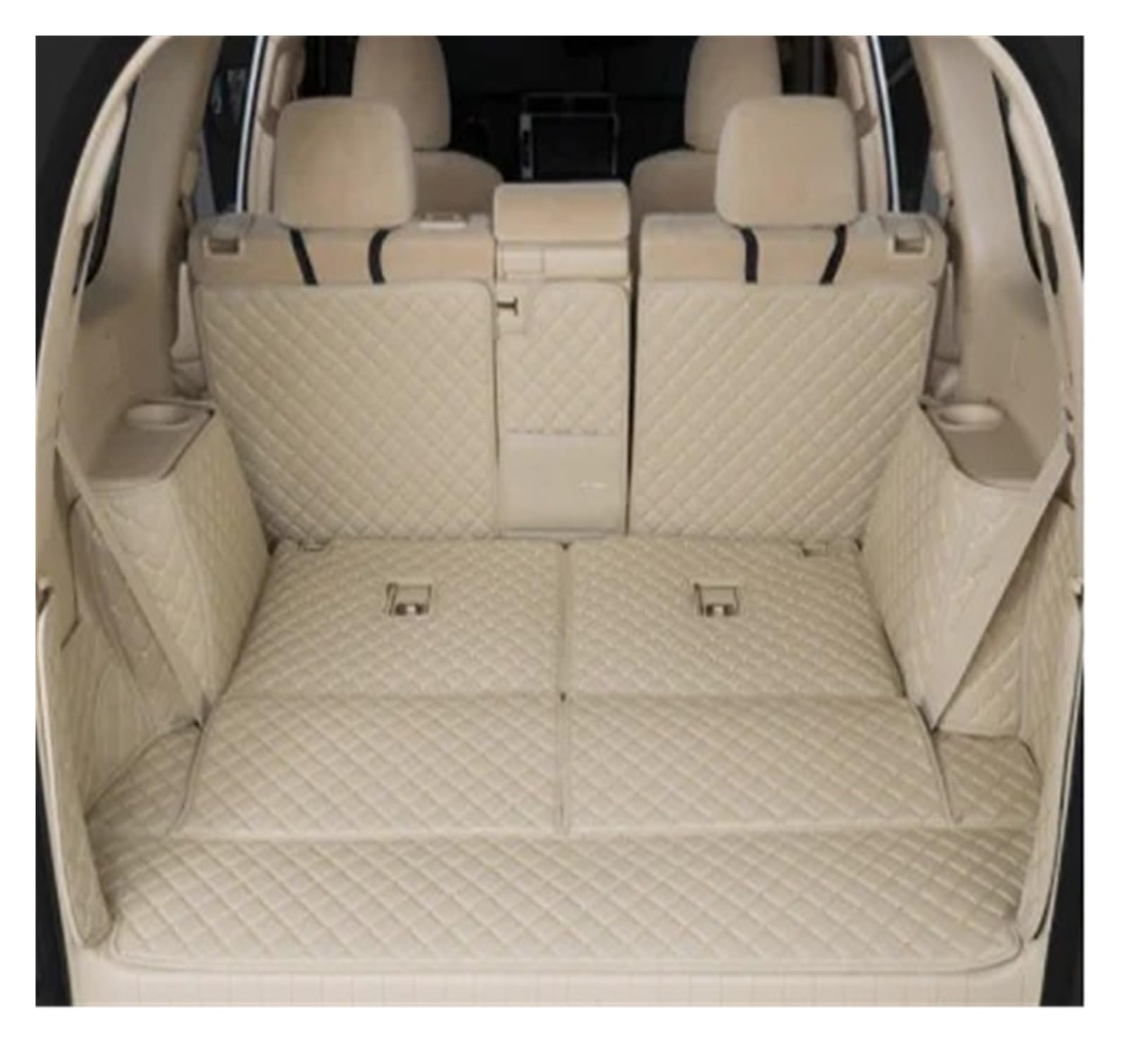 Kofferraumwanne Cargo Für Toyota Für Prado 150 2010 2011 2012 2013 2014 205 2016 2017 2018 Anti-Schmutz-Schutzschale Cargo-Liner Zubehör Kofferraumschutzmatte(Beige1) von Eejghfwq