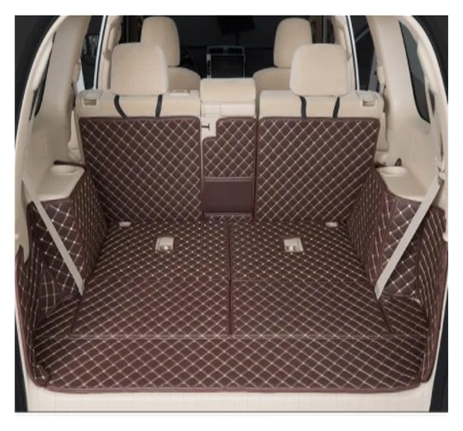 Kofferraumwanne Cargo Für Toyota Für Prado 150 2010 2011 2012 2013 2014 205 2016 2017 2018 Anti-Schmutz-Schutzschale Cargo-Liner Zubehör Kofferraumschutzmatte(Coffee) von Eejghfwq