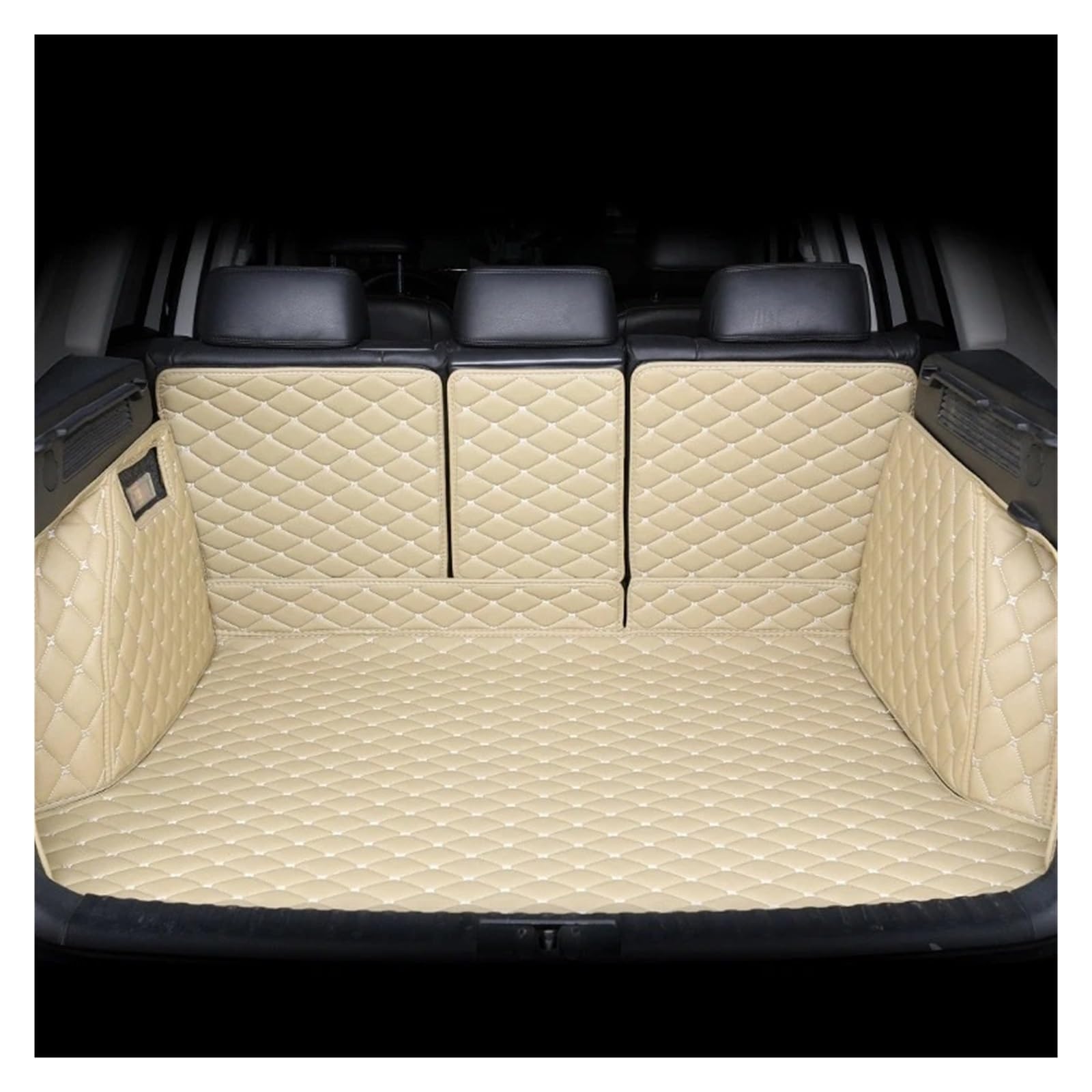 Kofferraumwanne Cargo Für Volvo S60L S80 Für S90 XC40 Für XC60 XC70 Für XC90 Für V60 V70 Für V90 V40 V50 Kofferraummatte Innenausstattung Lederzubehör Kofferraumschutzmatte(Beige) von Eejghfwq