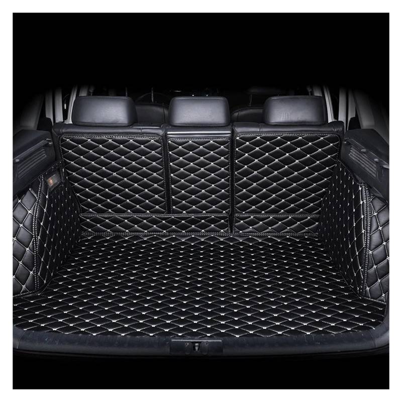 Kofferraumwanne Cargo Für Volvo S60L S80 Für S90 XC40 Für XC60 XC70 Für XC90 Für V60 V70 Für V90 V40 V50 Kofferraummatte Innenausstattung Lederzubehör Kofferraumschutzmatte(Black White) von Eejghfwq