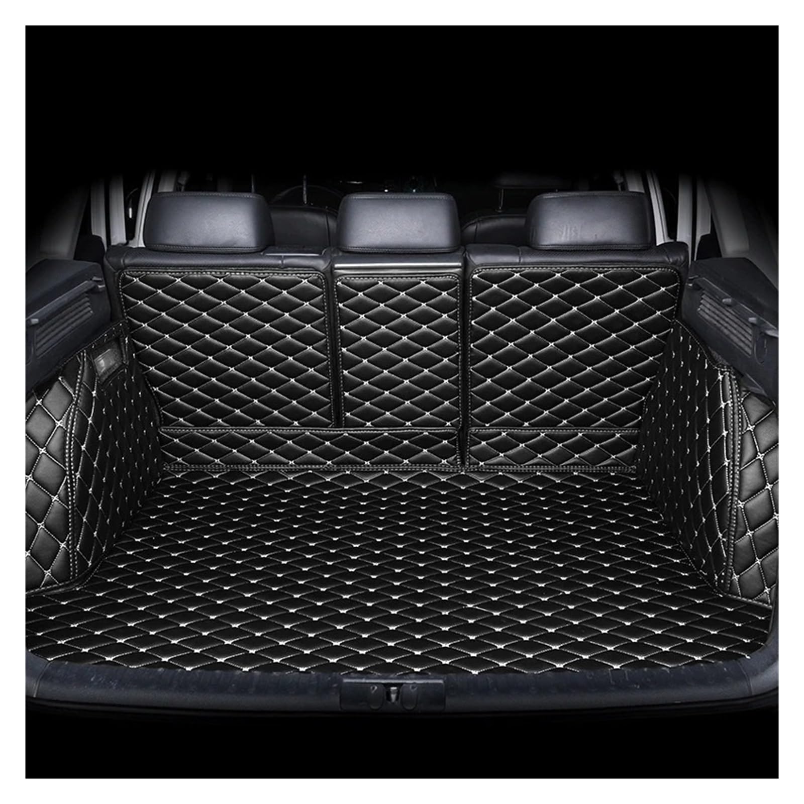 Kofferraumwanne Cargo Für Volvo S60L S80 Für S90 XC40 Für XC60 XC70 Für XC90 Für V60 V70 Für V90 V40 V50 Kofferraummatte Innenausstattung Lederzubehör Kofferraumschutzmatte(Black beige) von Eejghfwq