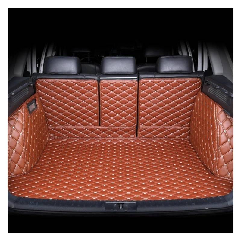 Kofferraumwanne Cargo Für Volvo S60L S80 Für S90 XC40 Für XC60 XC70 Für XC90 Für V60 V70 Für V90 V40 V50 Kofferraummatte Innenausstattung Lederzubehör Kofferraumschutzmatte(Brown) von Eejghfwq
