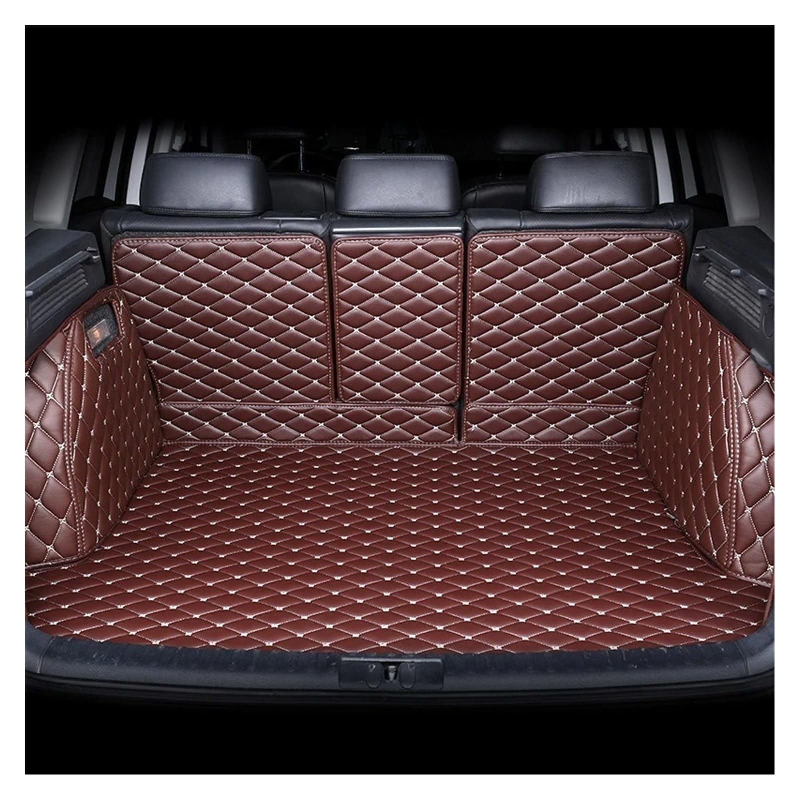 Kofferraumwanne Cargo Für Volvo S60L S80 Für S90 XC40 Für XC60 XC70 Für XC90 Für V60 V70 Für V90 V40 V50 Kofferraummatte Innenausstattung Lederzubehör Kofferraumschutzmatte(Coffee) von Eejghfwq