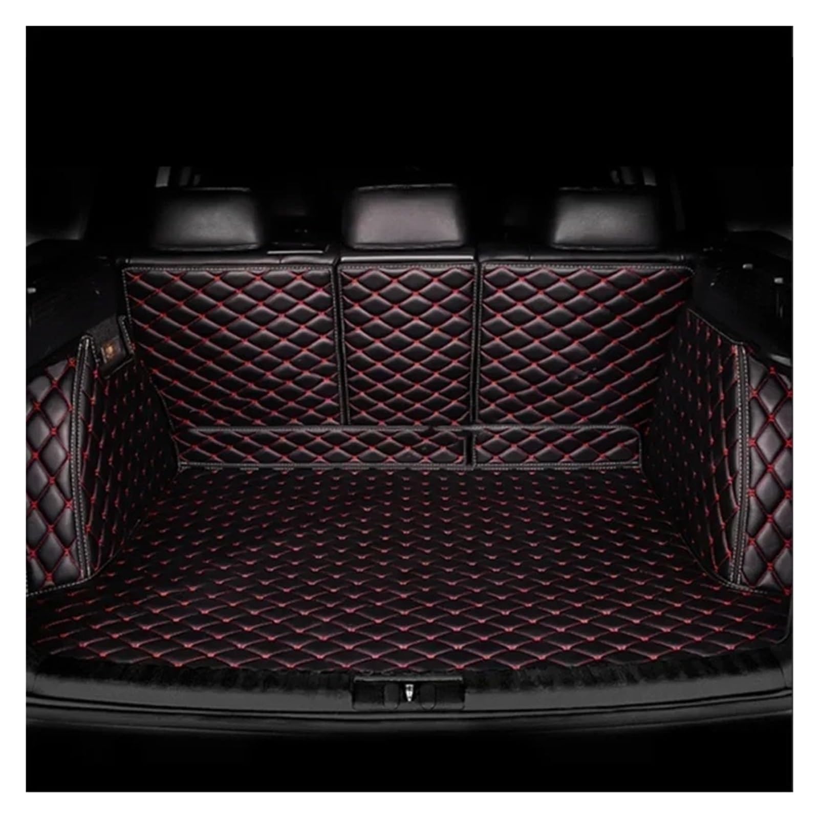 Kofferraumwanne Cargo Für X1 U11 U12 2023 2024 2025 Kofferraummatte Schmutzabweisende Vollständig Umgebene Kofferraummatte Laderaumwanne Autozubehör Kofferraumschutzmatte(Black Red2) von Eejghfwq